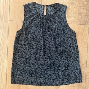 Banana Republic Black and Gray Patterned Blouse